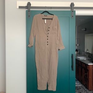 Madewell - Lightspun Stitched-Pocket Jumpsuit / MEDIUM / TELLURIDE STONE